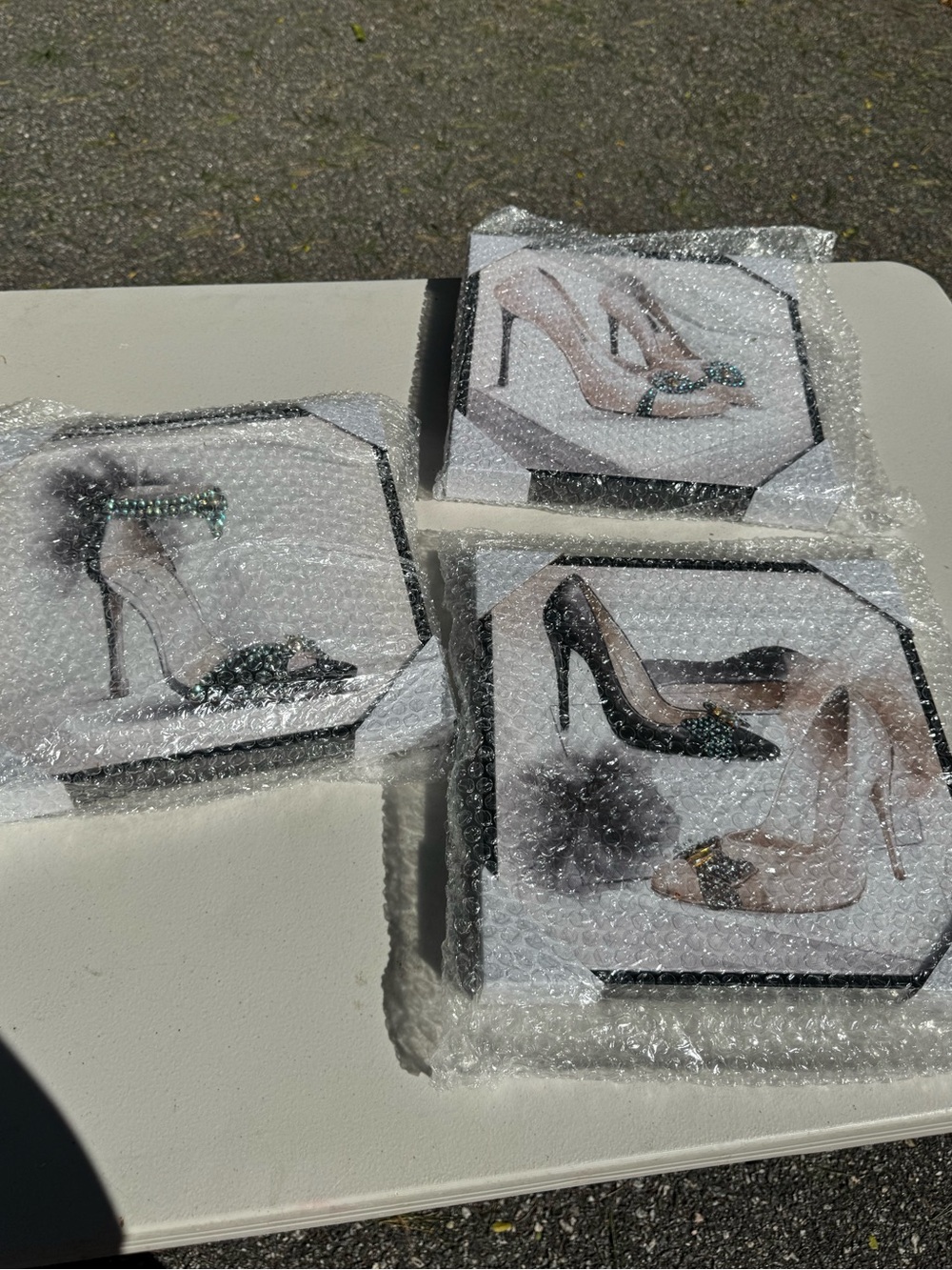 Framed High Heel Wall Art - Set of 3